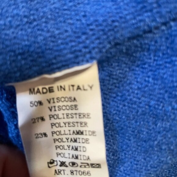 Stylish Cobalt Blue Cowl Neck Sweater - Picture 8 of 8